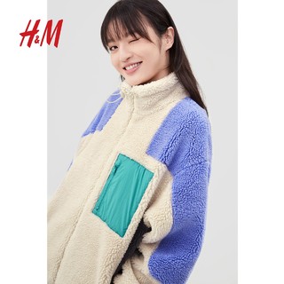 H&M 0915264 女装摇粒绒长款外套