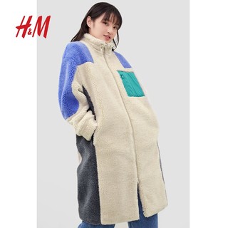 H&M 0915264 女装摇粒绒长款外套