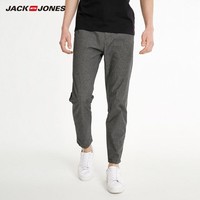 JACK JONES 杰克琼斯 219114563 纯棉格纹商务休闲裤（凑单满3件）