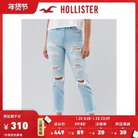 Hollister2020年秋季新品气质加高高腰妈咪牛仔裤 女 307403-1 *3件