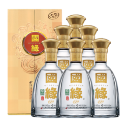 今世缘42度国缘对开 商务送礼宴会白酒 550ml*6瓶 整箱装