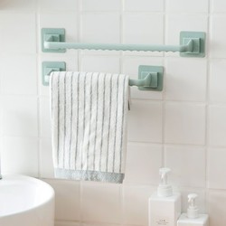 卫生间免打孔毛巾架浴室浴巾杆厨房抹布挂架