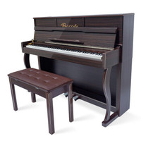 博仕德 立式电钢琴 88键重锤键盘-木纹棕(演奏级-配双人琴凳)