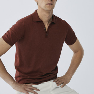 Massimo Dutti 00931454658 亚麻针织Polo衫