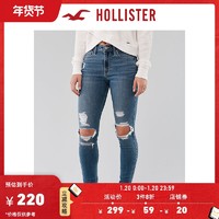 Hollister2020年新品时尚经典弹力高腰紧身牛仔裤 女 304787-1