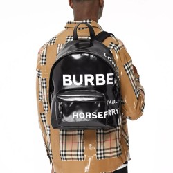 BURBERRY 博柏利 Horseferry 男士印花涂层帆布双肩包