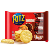 亿滋印尼原装进口乐之(RITZ) 夹心饼干 黑巧克力味 袋装243g *6件