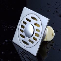 潜水艇(submarine)不锈钢防臭地漏套装 50管径四防地漏 两个淋浴 两个