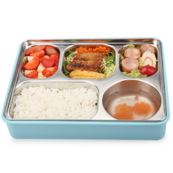 小学生饭盒304不锈钢餐盘学生专用儿童可爱分格保温便携带盖餐盒