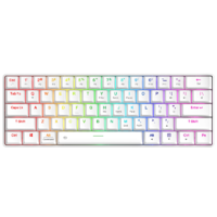 Dareu 达尔优 EK861 61键 双模机械键盘 白色 RGB 青轴
