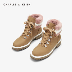 CHARLES & KEITH  CK1-90390148 女士圆头马丁靴