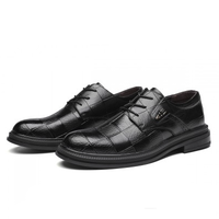 CARTELO 卡帝乐鳄鱼 C370A2013101 男士格纹皮鞋