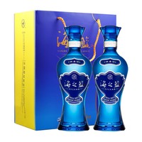 YANGHE 洋河 海之蓝 蓝色经典 52%vol 浓香型白酒 375ml*2瓶 双支装