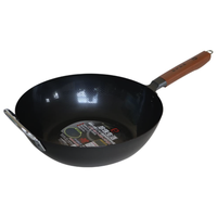 PEARL LIFE 珍珠生活 GP-127 炒锅(30cm、无涂层、铁质、黑色)