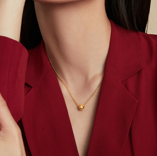 chowtaifook周大福f219398女士经典几何足金转运珠05g