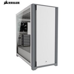 美商海盗船 (USCORSAIR) 5000D 白色 钢化玻璃 中塔ATX机箱 (支持360冷排/42cm显卡/预装两风扇)