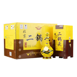 Niulanshan 牛栏山 经典二锅头 黄瓷 45%vol 清香型白酒 500ml*6瓶 整箱装