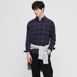 上货了UNIQLO 优衣库 431486 法兰绒格子衬衫