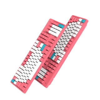 FirstBlood B27 104键 有线机械键盘 热粉色 Cherry红轴 单光