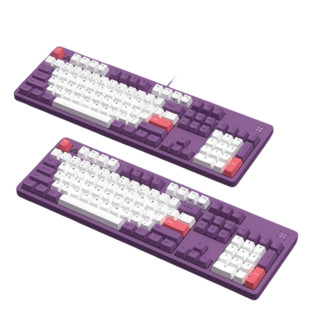 FirstBlood B27 104键 有线机械键盘 菖蒲紫 Cherry红轴 单光