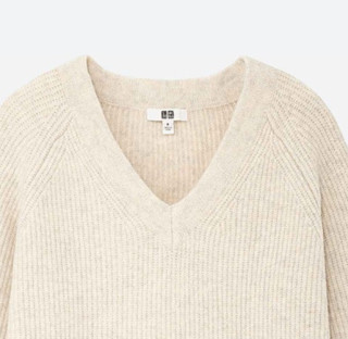 Uniqlo 优衣库女士粗编v领长袖针织长衫4517 报价价格评测怎么样 什么值得买