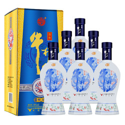Niulanshan 牛栏山 白酒 浓香型 百年精品 38度 500ml*6瓶 整箱装（内含3个礼品袋）