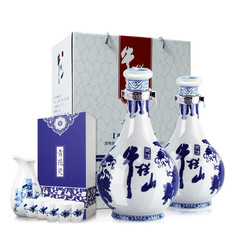Niulanshan 牛栏山 二锅头青花瓷  清香型白酒 52度 500ml*2瓶 礼盒装