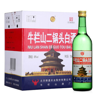 Niulanshan 牛栏山 二锅头 绿瓶 56%vol 清香型白酒  750ml*6瓶 整箱装