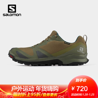 【20秋季尚新】萨洛蒙（Salomon）男款户外休闲透气防水徒步鞋 XA COLLIDER GTX 深橄榄绿 411145 UK6.5(40)