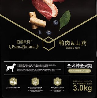 Pure&Natural 伯纳天纯 Simple系列 鸭肉山药全犬全阶段狗粮 3kg