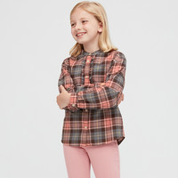 UNIQLO 优衣库  女童法兰绒格子衬衫