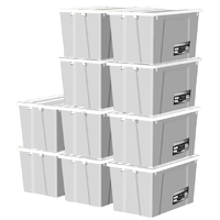 清野の木 艺术家系列 D052 收纳箱 56L*10个 灰色