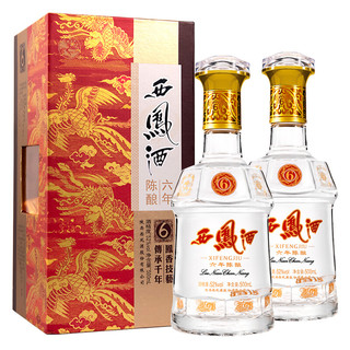 西凤酒 六年 陈酿 52%vol 凤香型白酒 500ml*6瓶 整箱装