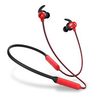 JBL 杰宝 T280NC 入耳式颈挂式无线蓝牙耳机 激情红