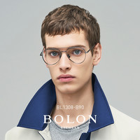 BOLON暴龙光学镜钛金属男女防蓝光近视镜个性双梁眼镜框架BJ1308（【单框】BJ1308B60）