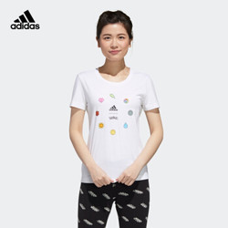 阿迪达斯官网 adidas W PKMN BDGS T宝可梦联名女装训练运动短袖T恤GN3003 白 A/M(165/88A) *4件
