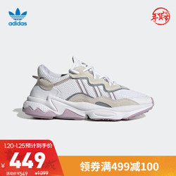 阿迪达斯官方 adidas 三叶草 OZWEEGO W 女子经典鞋EE7012 灰色/黑色 42.5(265mm)