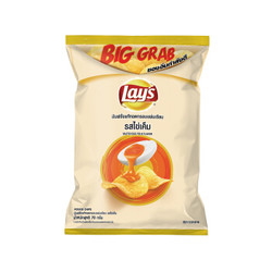 乐事（Lay's）泰国进口咸蛋黄味薯片 休闲零食 膨化食品 70g *12件