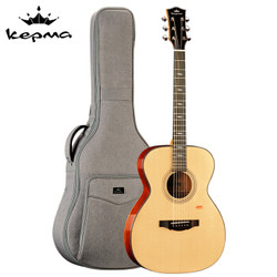 KEPMA 卡马 F1-OM 单板吉他 云衫面板 原木色 圆角 40英寸