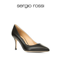 Sergio Rossi塞乔罗西 Godiva系列 黑色女士尖头高跟鞋 A43841MAGN05110