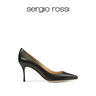 Sergio Rossi塞乔罗西 Godiva系列 黑色女士尖头高跟鞋 A43841MAGN05110