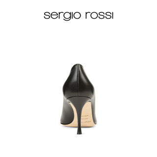 Sergio Rossi塞乔罗西 Godiva系列 黑色女士尖头高跟鞋 A43841MAGN05110