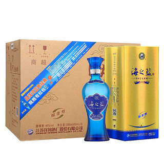 YANGHE 洋河 海之蓝 蓝色经典 46%vol 浓香型白酒 480ml*6瓶 整箱装