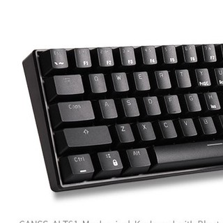 GANSS 迦斯 ALT61 61键 双模机械键盘 黑色 Cherry青轴 无光