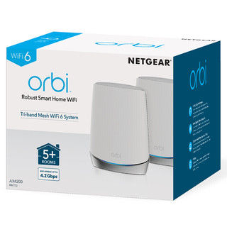 NETGEAR 美国网件 Orbi奥秘系列 Orbi RBR750 三频4200M 千兆Mesh无线分布式路由器 Wi-Fi 6