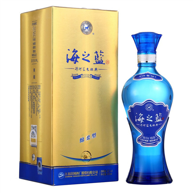 洋河 海之蓝 蓝色经典 42%vol 浓香型白酒 480ml 单瓶装