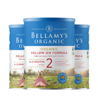 BELLAMY'S 贝拉米 有机婴幼儿配方奶粉2段900g*3罐 22年4月