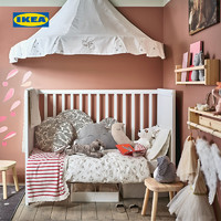 IKEA宜家SUNDVIK桑维婴儿床传统北欧实心山毛榉木围栏可拆卸
