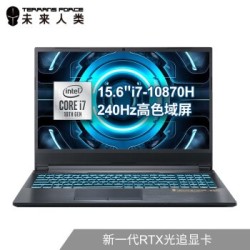 Terrans Force 未来人类 X511 15.6英寸笔记本电脑(i7-10870H、16GB、1TB、RTX3060、240Hz)
