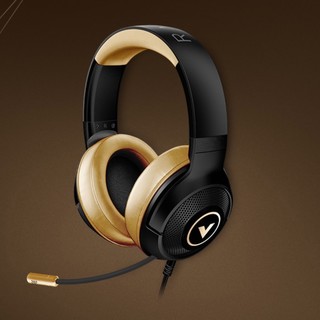 RAZER 雷蛇 北海巨妖标准版X 腾讯电竞限定款 耳罩式头戴式有线耳机 金色 3.5mm